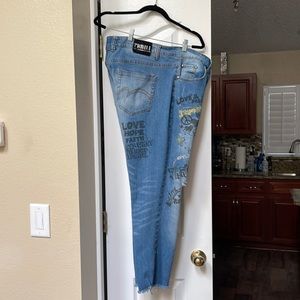 Graffiti rips jeans